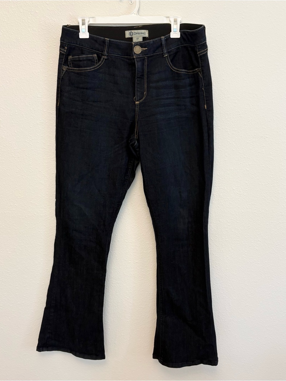 Democracy Jeans Womens Size 14 Itty Bitty Boot Cut High Rise "Ab" Solution Denim